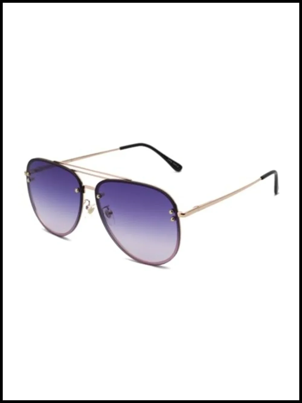 Oversized Aviator Sunglasses Women UV400 Protection Stainless Steel Frame